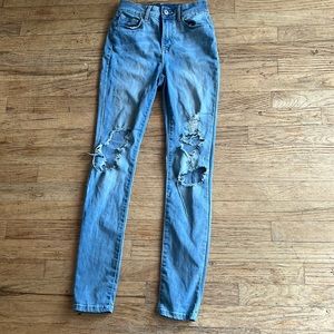 Ripped skinny jeans. From cotton on. Light blue color
